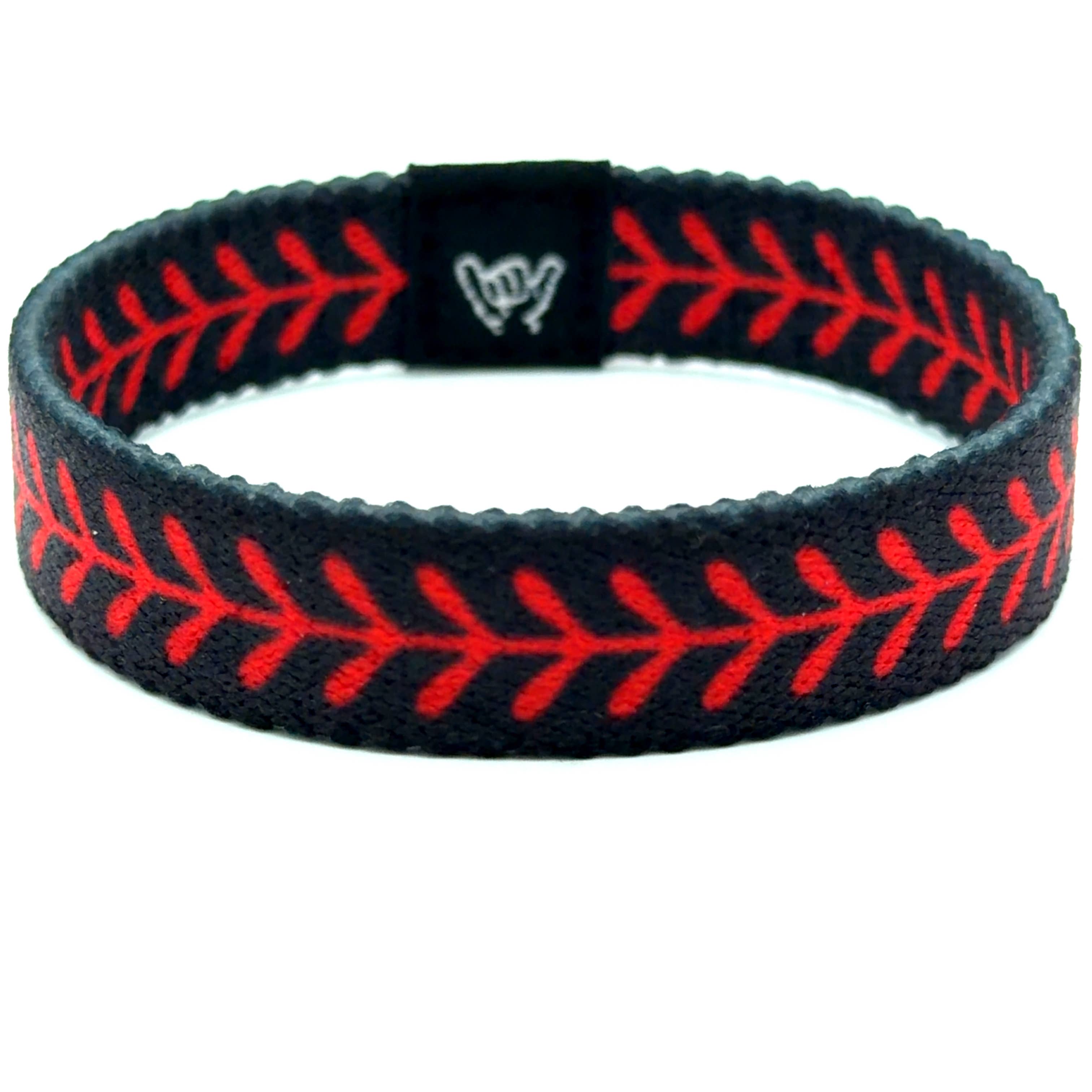 Black Baseball Wristband Bracelet