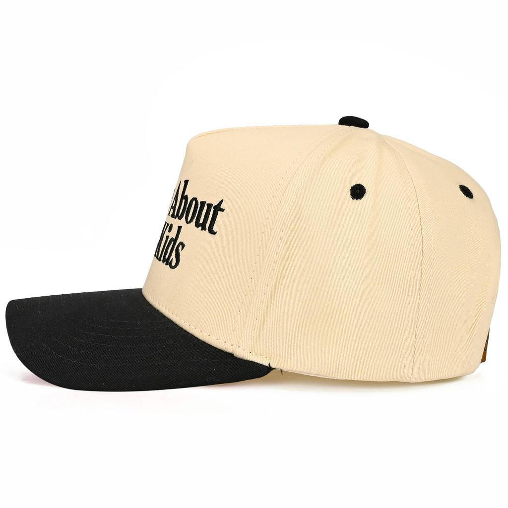 SORRY ABOUT MY KIDS Letter Two Tone Trucker Hat