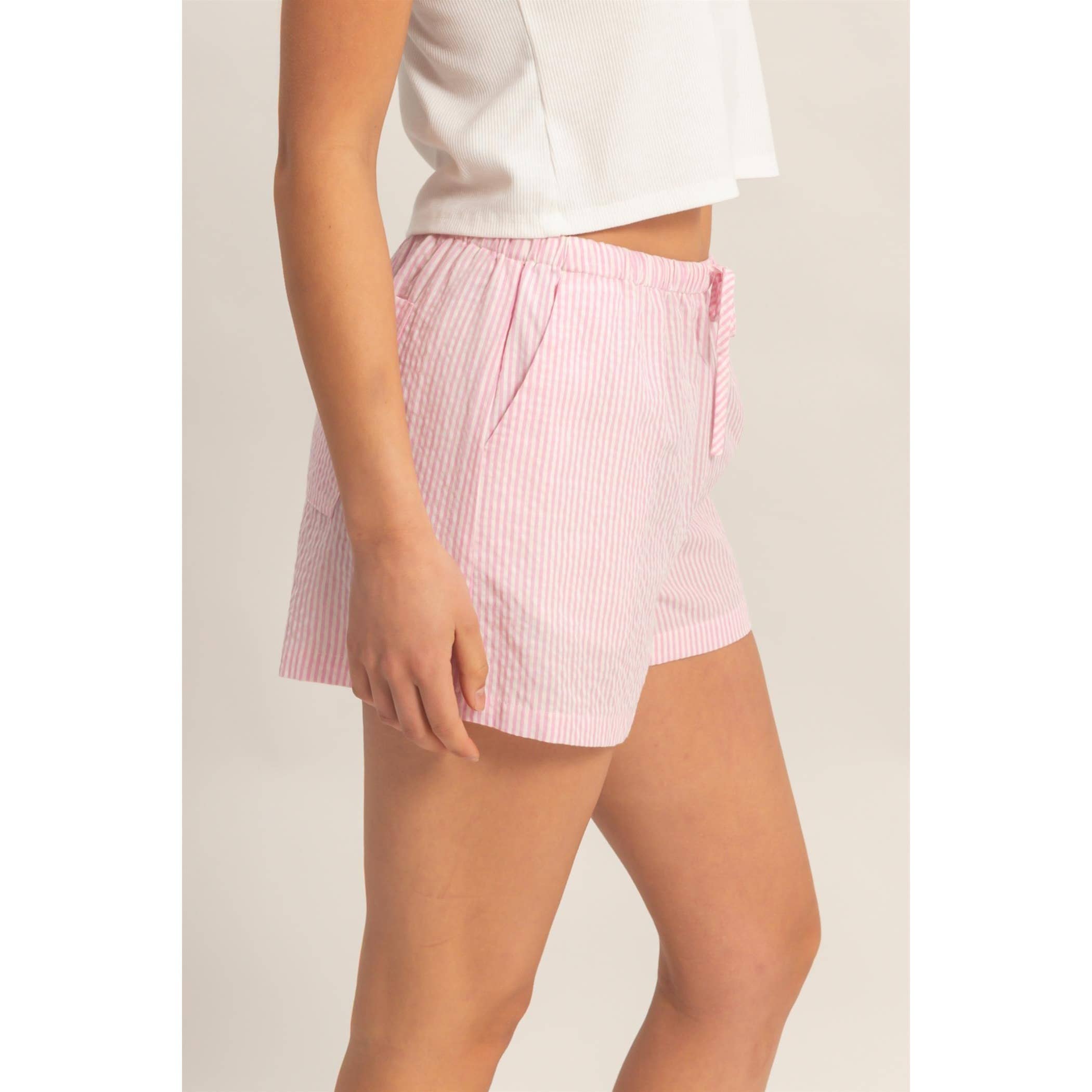 Striped Drawstring Shorts