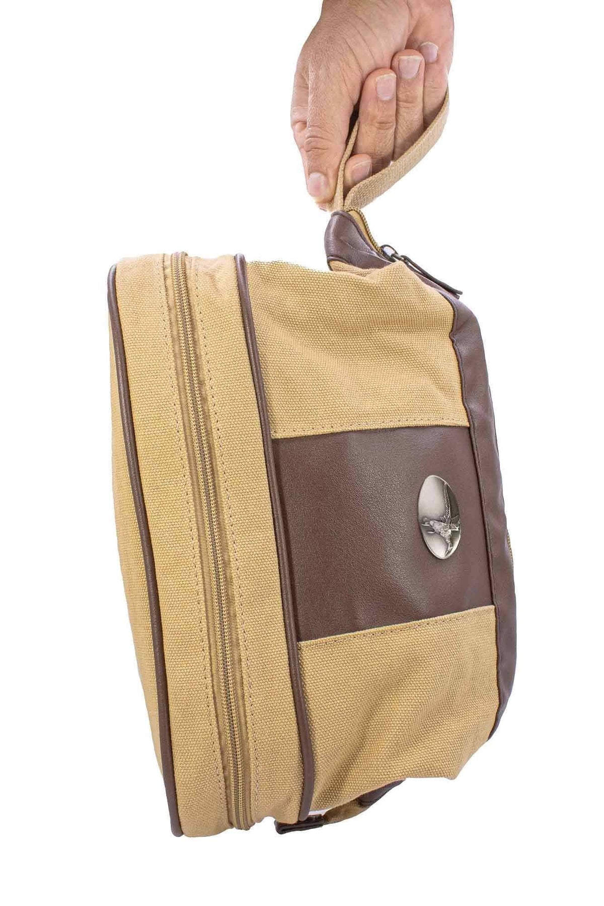 Mallard Men’s Khaki Canvas Toiletry Dopp Bag