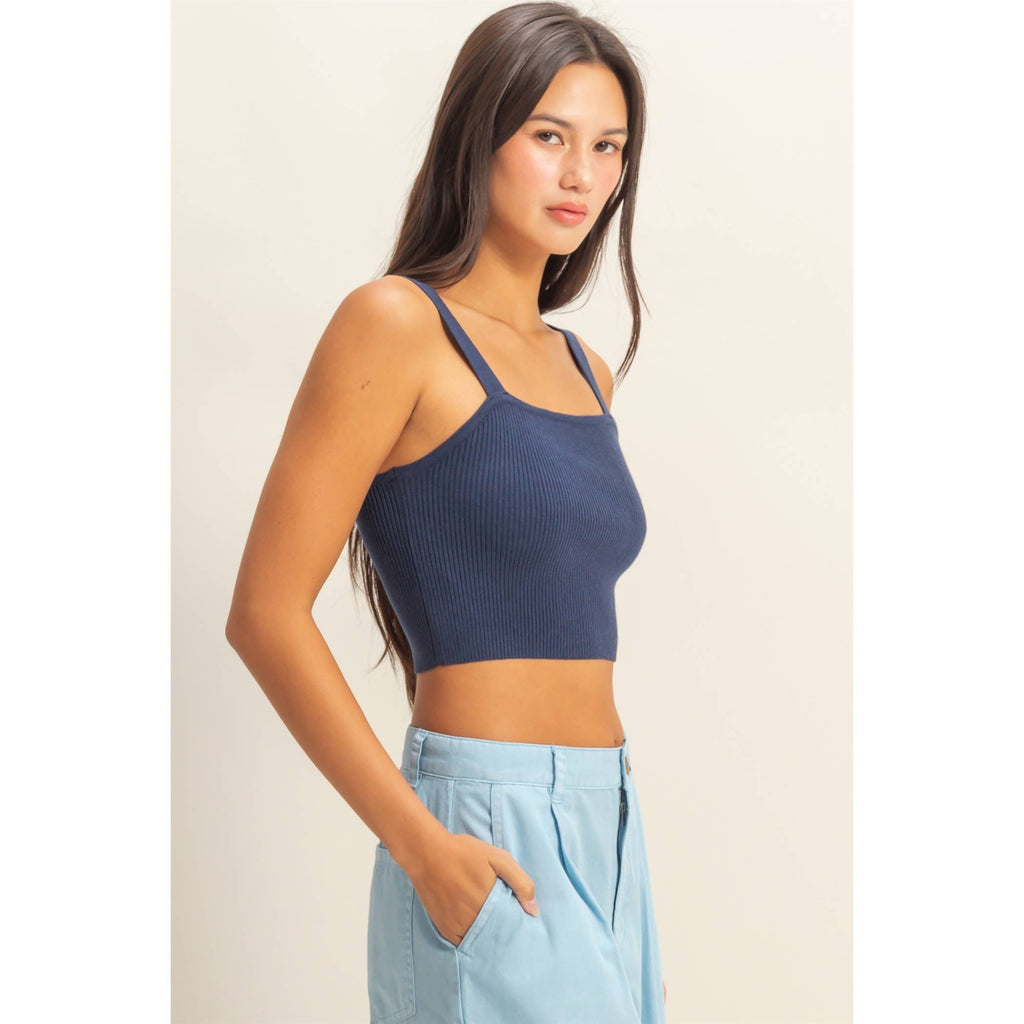 Ribbed Cropped Tank