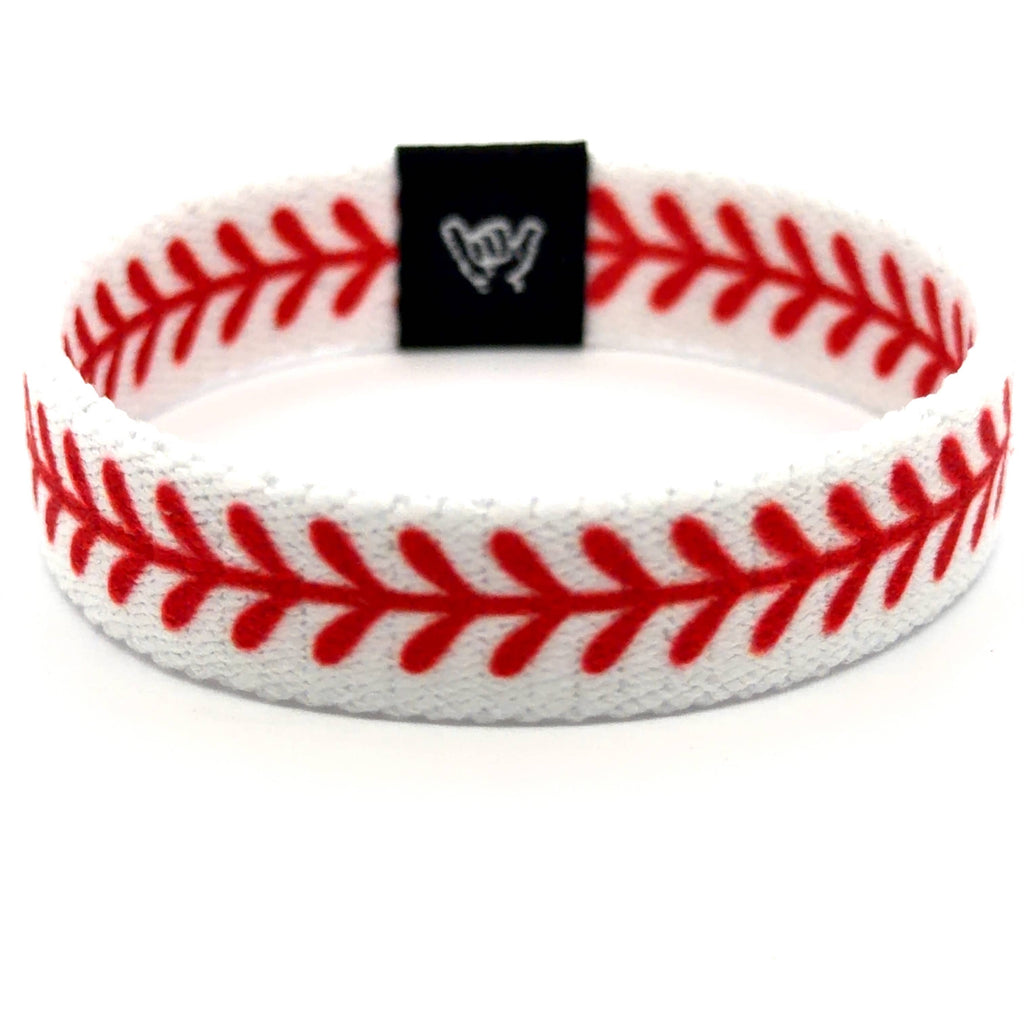 White Baseball Wristband Bracelet
