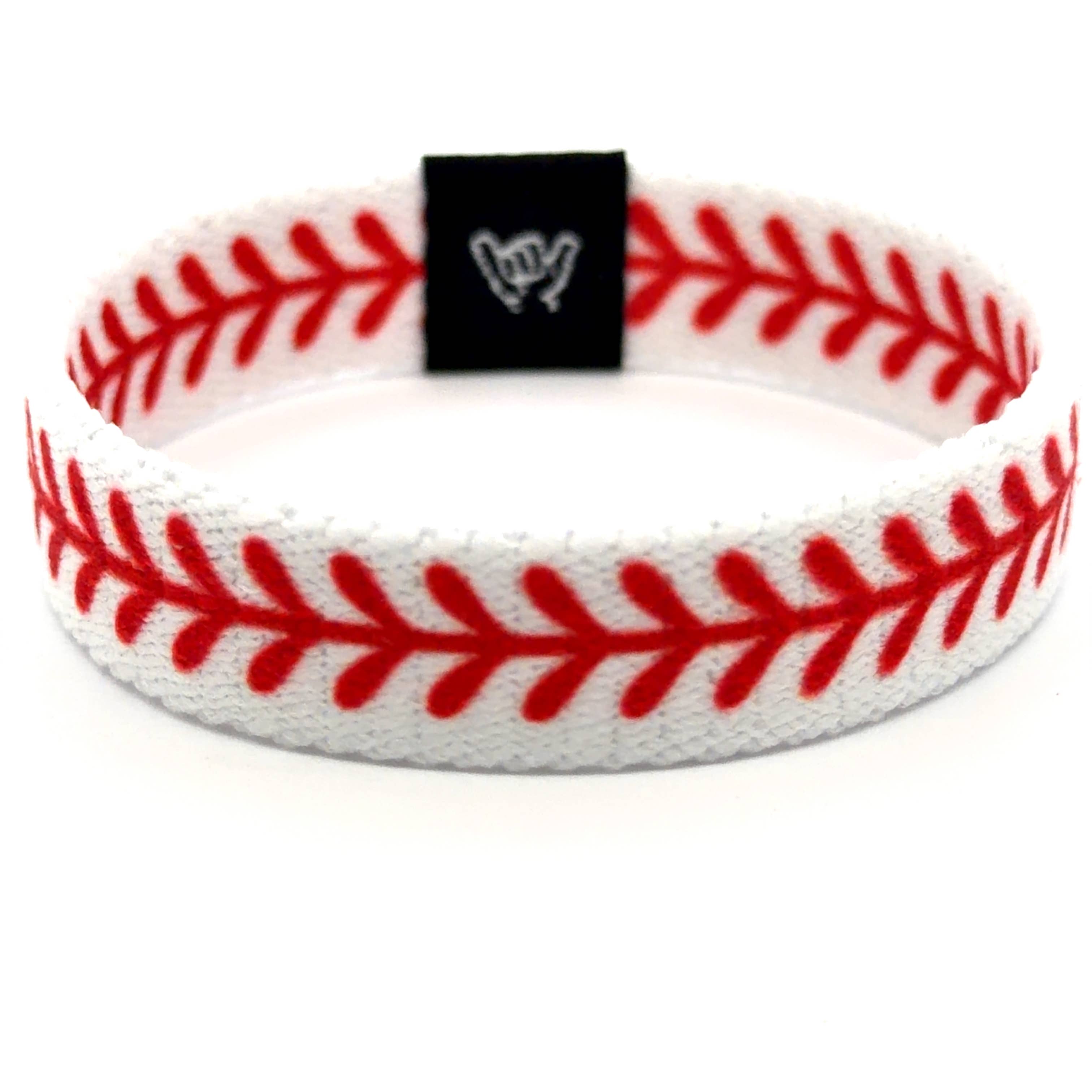 White Baseball Wristband Bracelet
