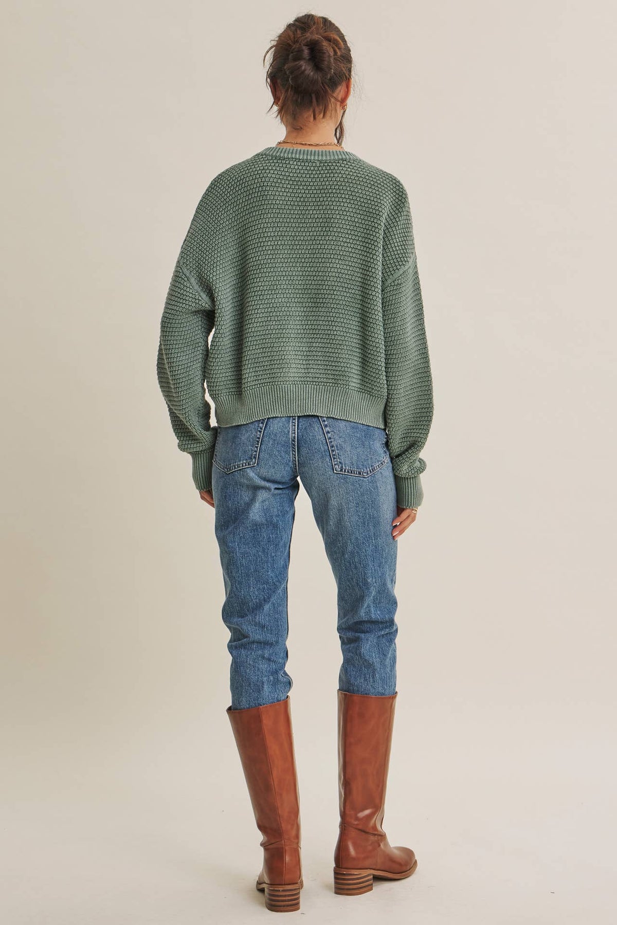 WAFFLE CARDIGAN