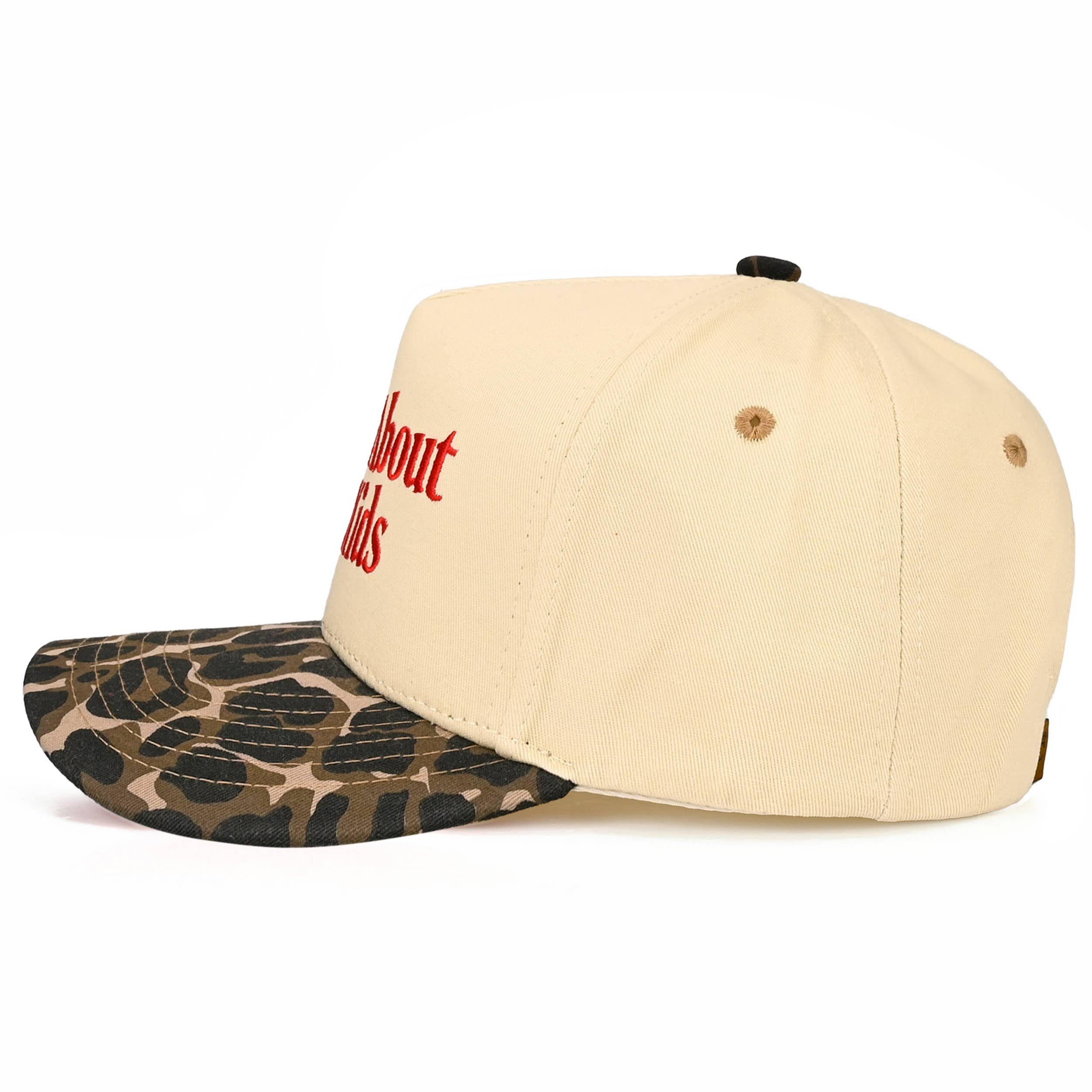 SORRY ABOUT MY KIDS Letter Two Tone Trucker Hat