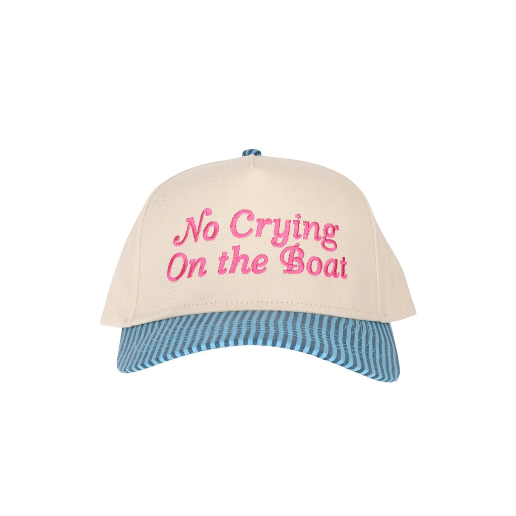 No Crying on the Boat Embroidered Trucker Hat