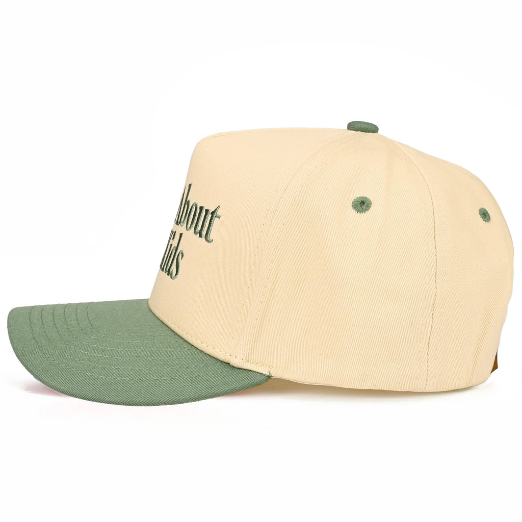 SORRY ABOUT MY KIDS Letter Two Tone Trucker Hat