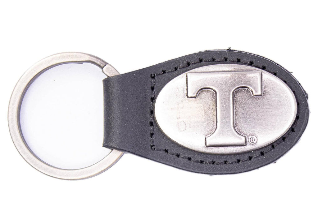 Tennessee Vols Oval Leather Key Fob.