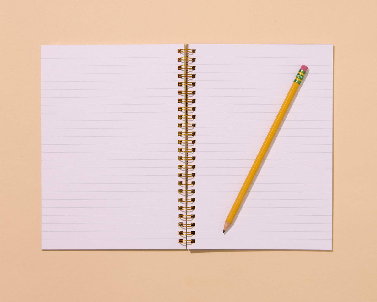 Letterpress A5 Spiral Notebook (Lined)—Rainbow Trout