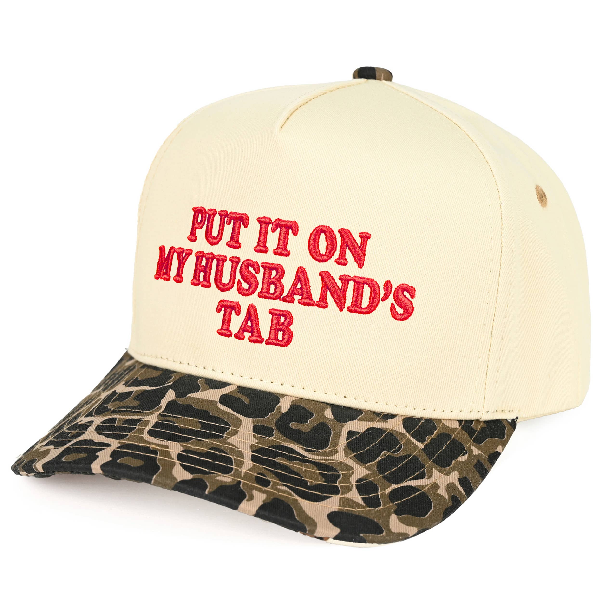 PUT IT ON MY HUSBAND'S TAB Letter Trucker Hat
