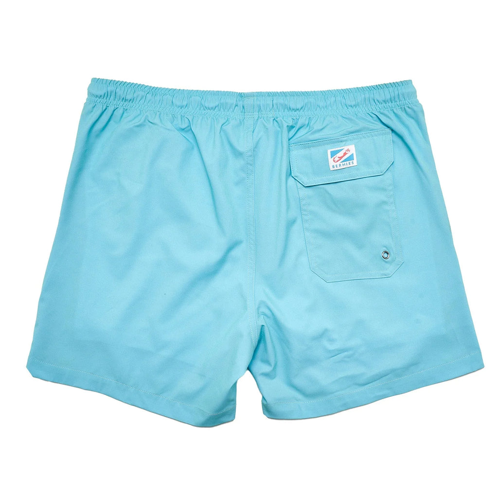 Green 5" INSEAM SWIM TRUNKS WITH WATERPROOF POCKET & LINER