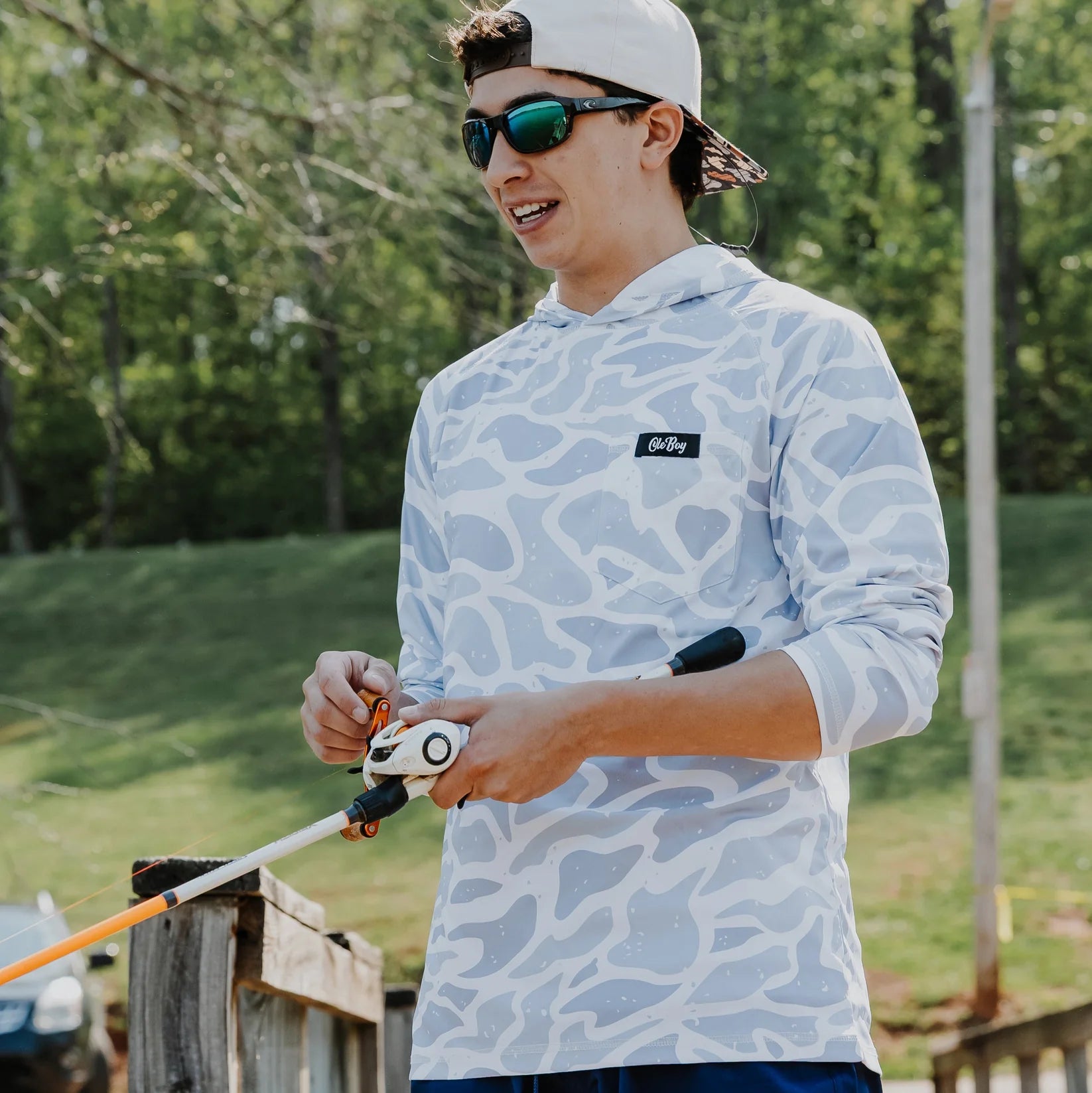 Grey Duck Camo Performance Hooded