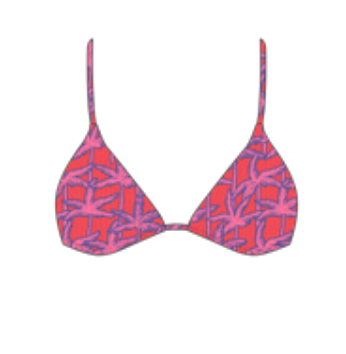 Palm Pop Ribbed Triangle | Top