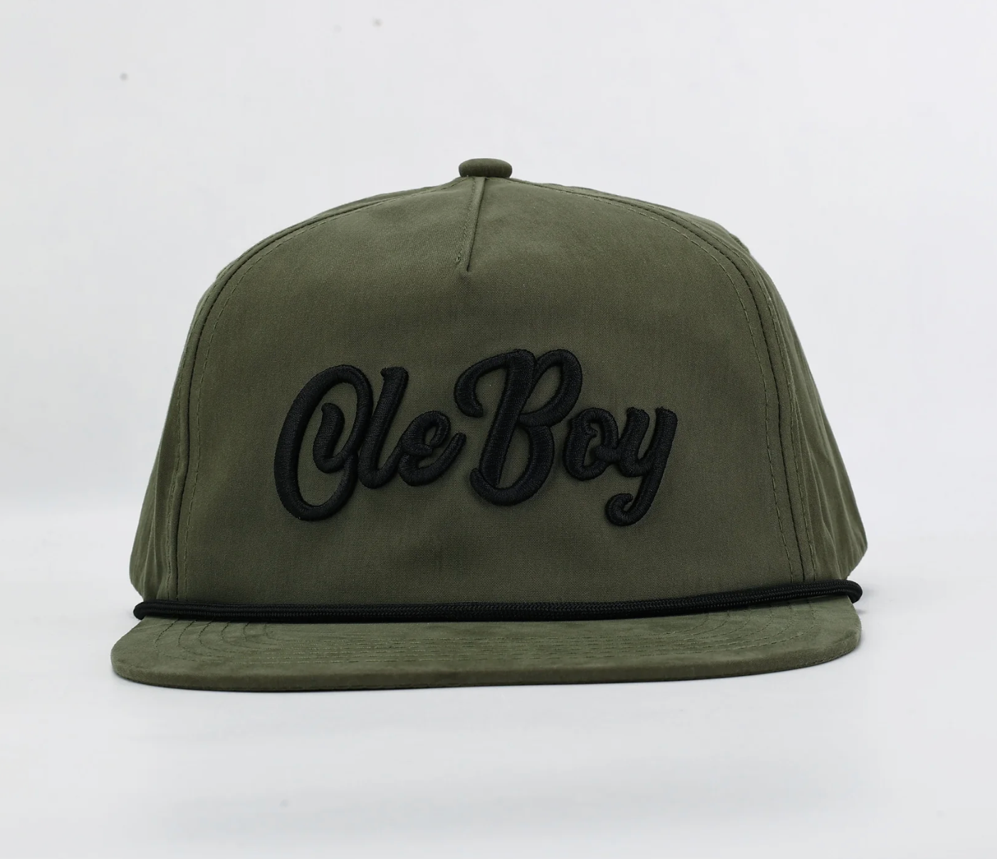 Green/Black Ole Boy Logo Rope Grandpa Hat