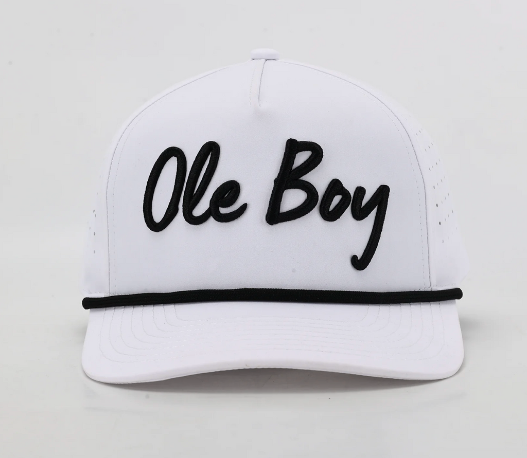 OLE BOY White Performance Golf Hat