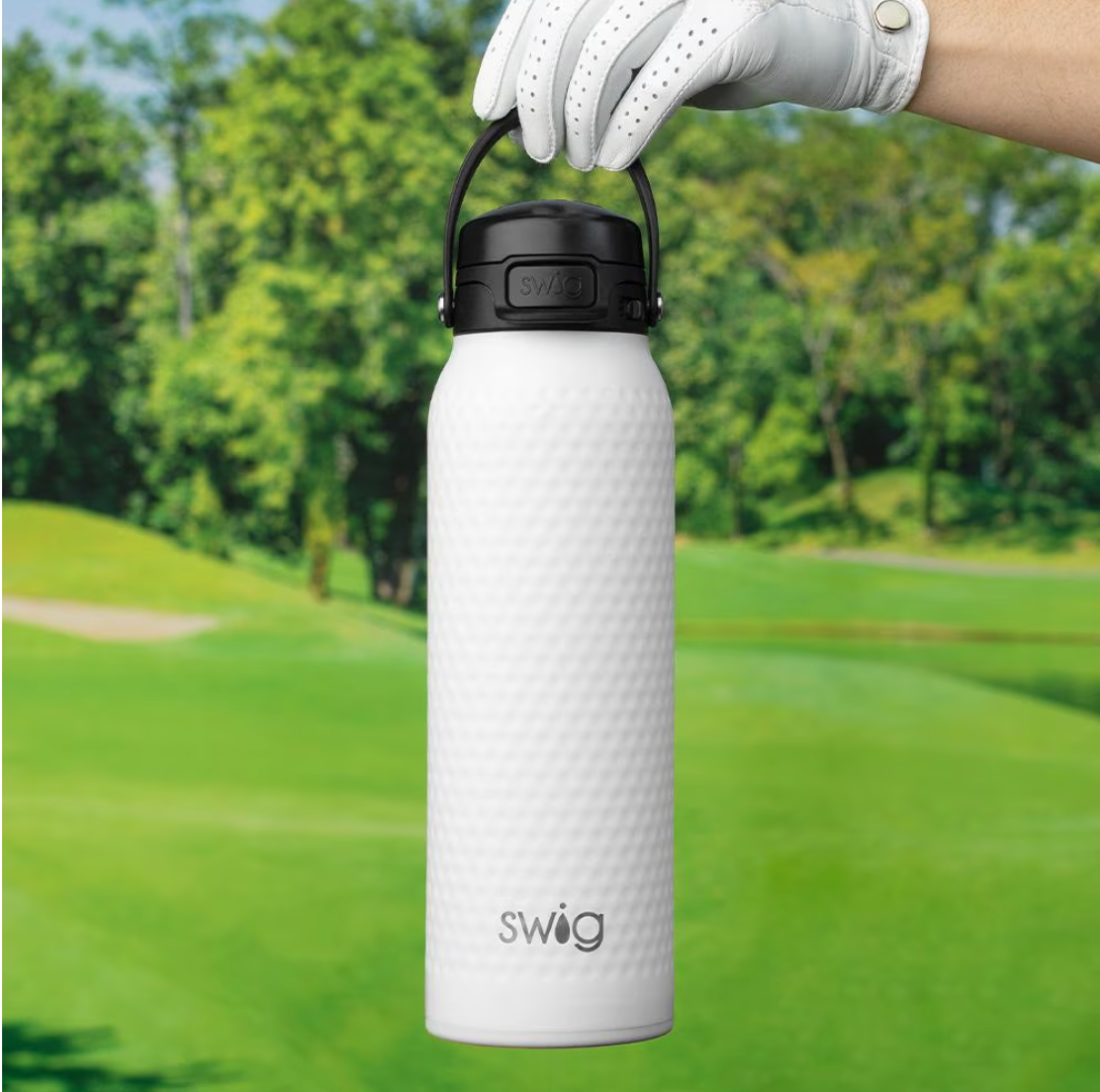 White Golf Ball Leakproof EZ Fill Bottle 32oz