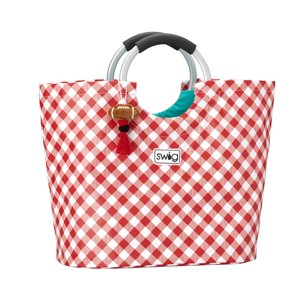 Gameday Red + Black Loopi Tote Bag
