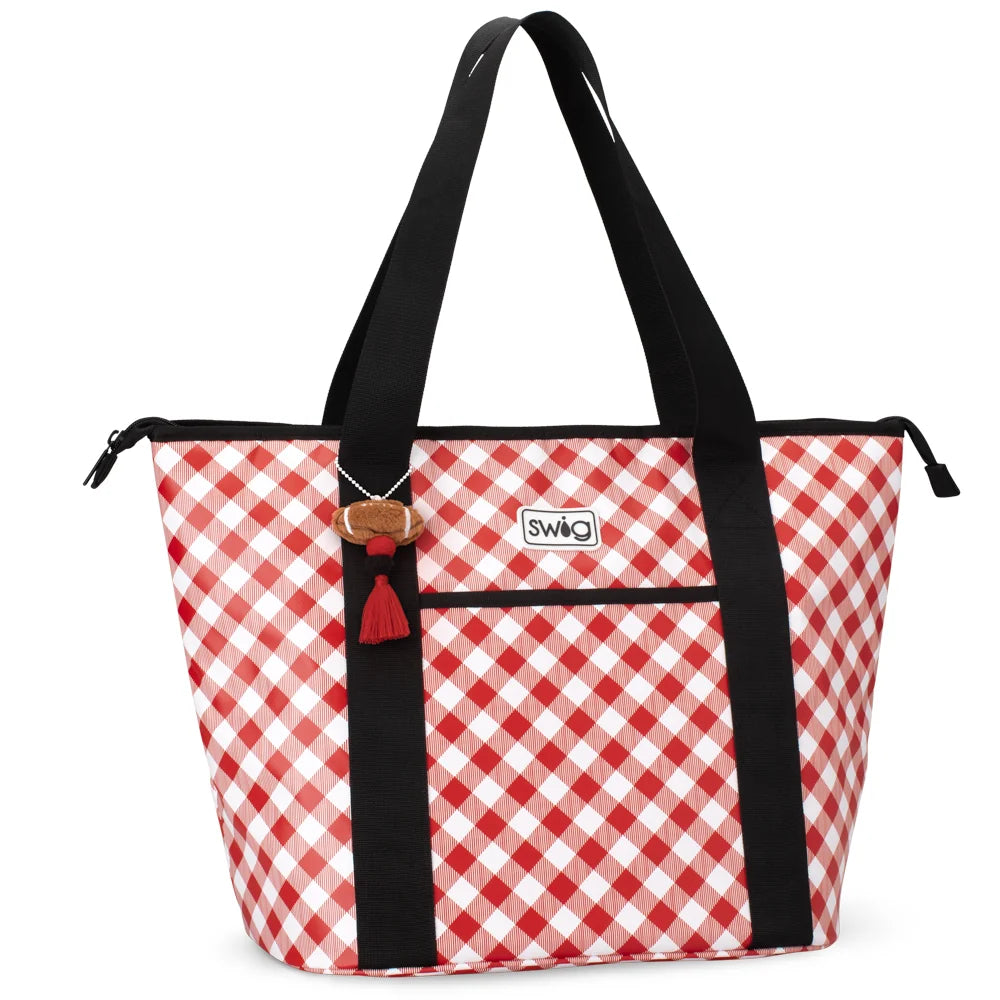 Gameday Gingham Red + Black Zippi 36 Cooler