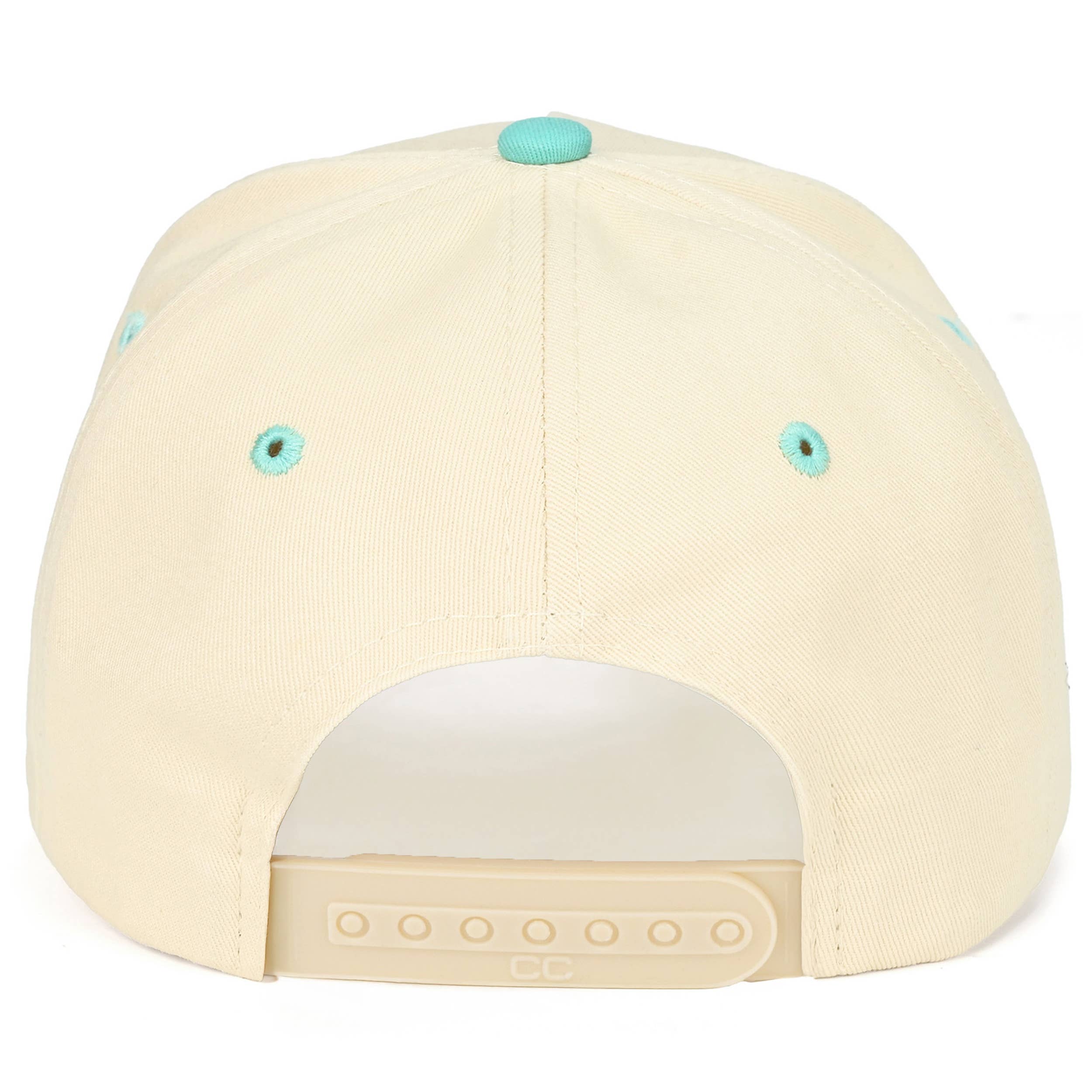 BEACHIN' Letter Embroidered on Two Tone Trucker Hat