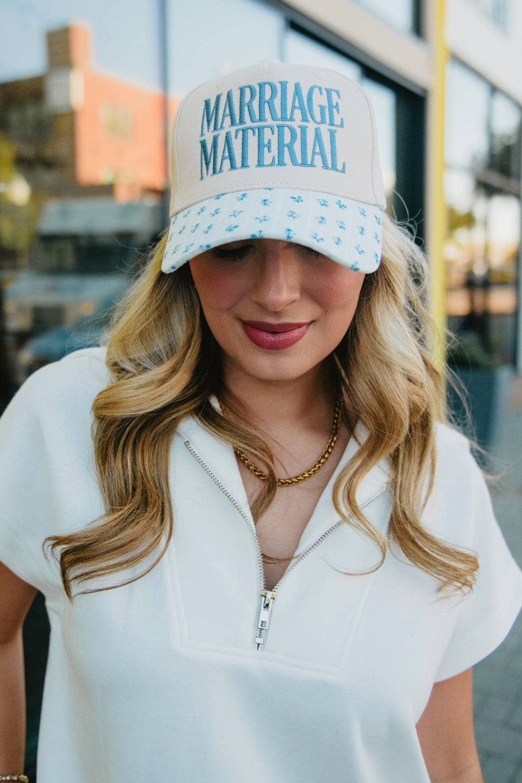 Marriage Material Two-Toned Trucker Hats For Women For Grads