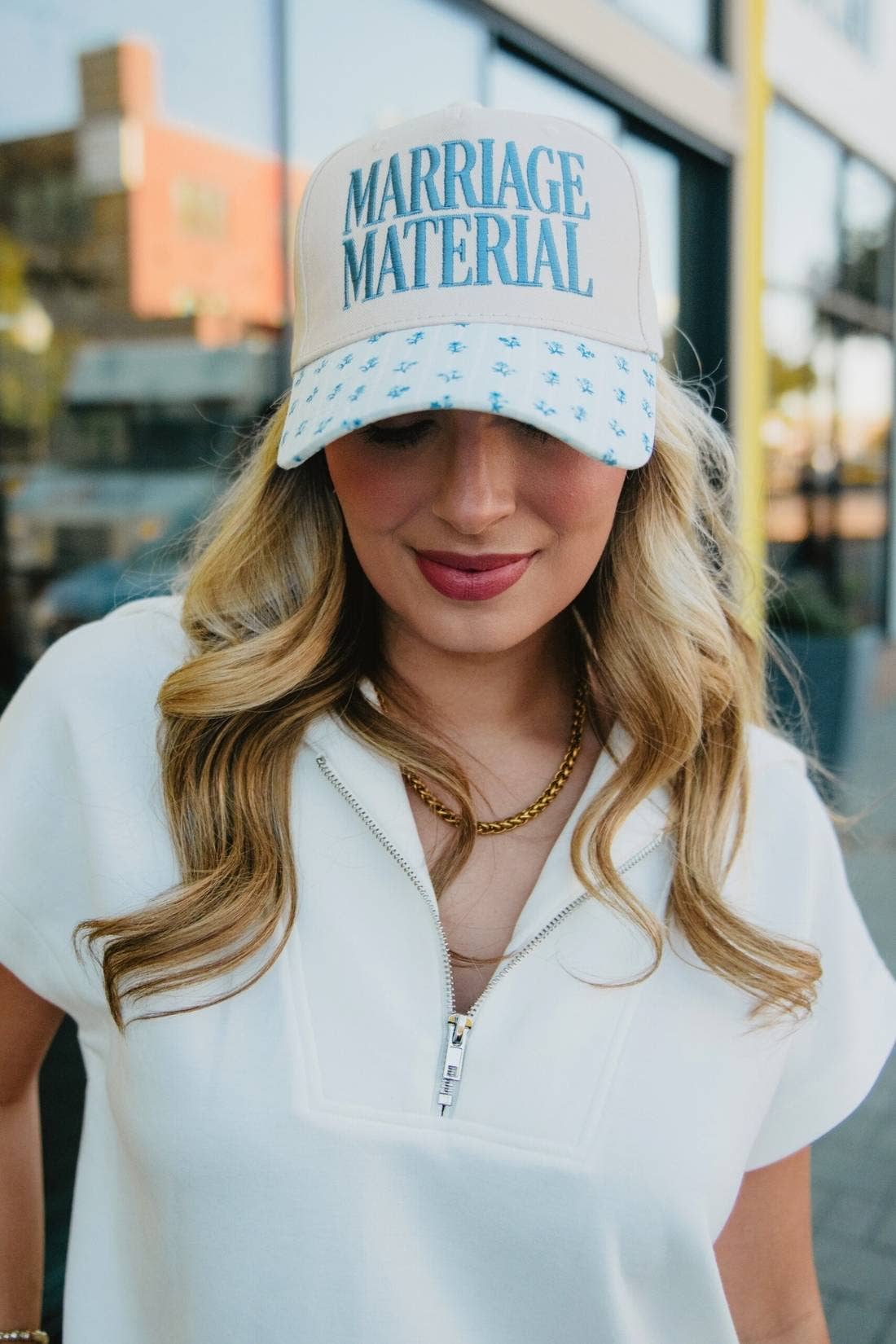 Marriage Material Two-Toned Trucker Hats For Women For Grads