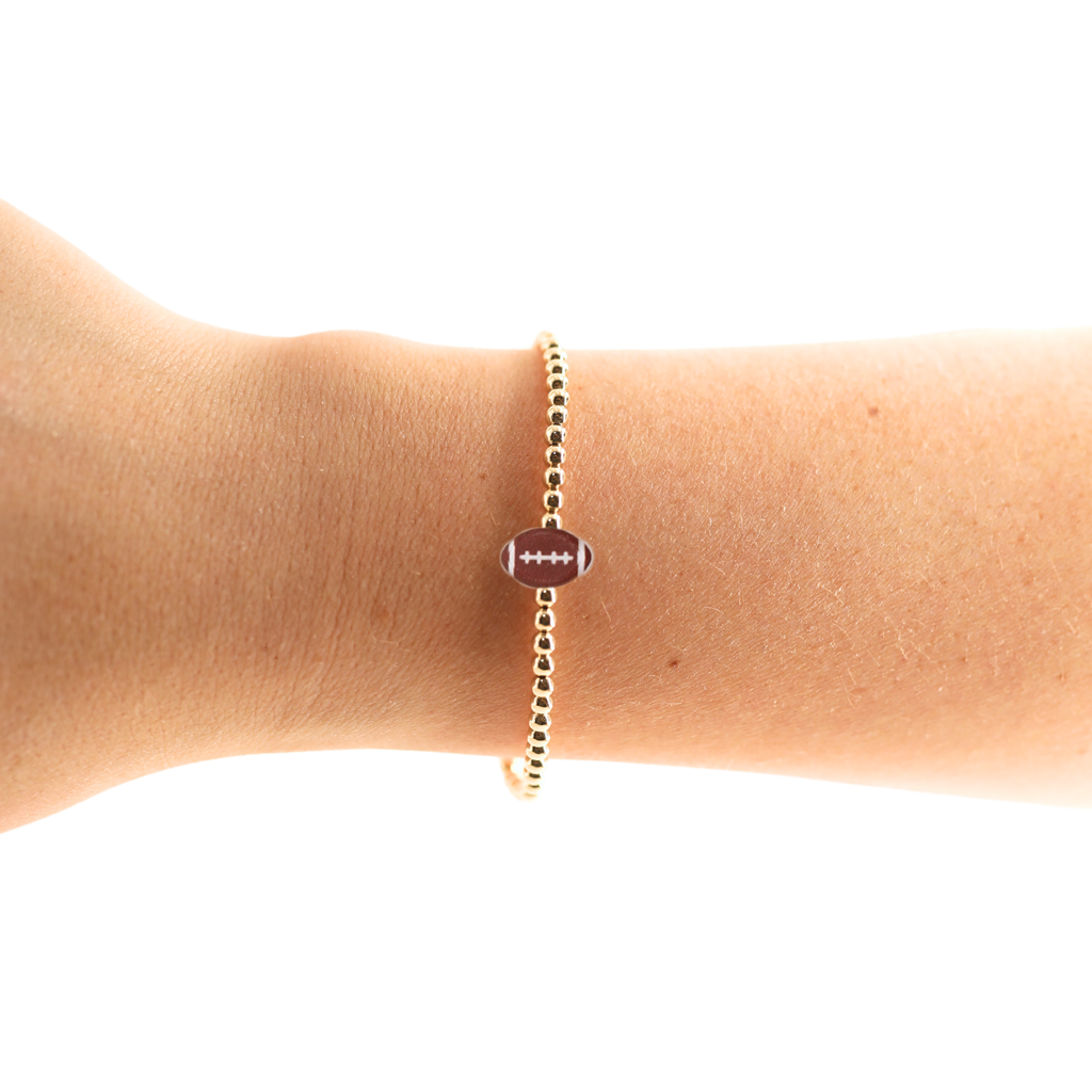 Football Bracelet on Gold