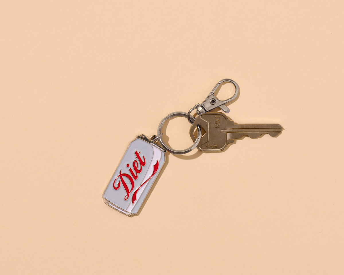 Enamel Keychain—Diet Soda
