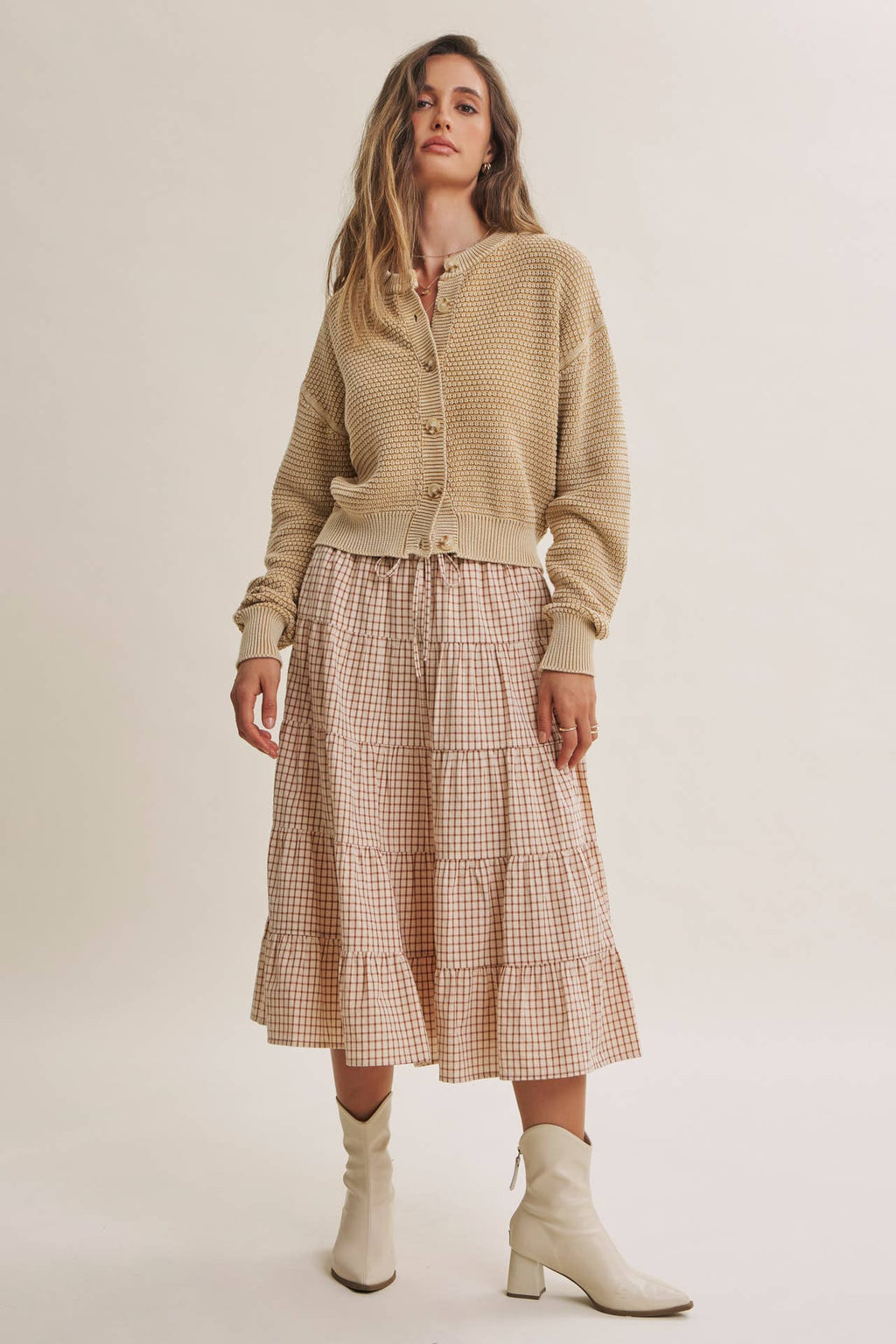 WAFFLE CARDIGAN