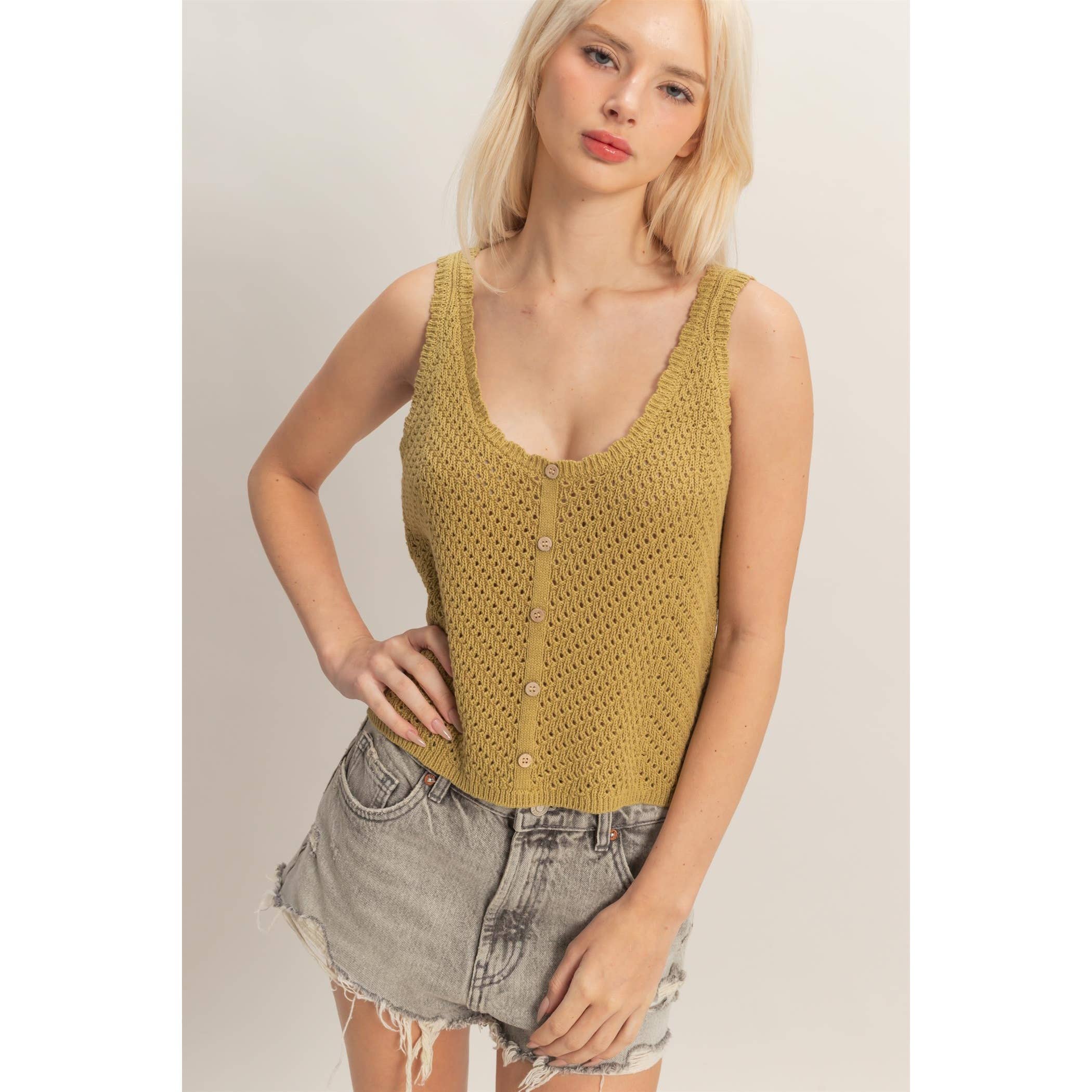Open Knit Tank