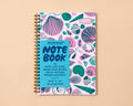 Letterpress A5 Spiral Notebook (Lined)—Seashells