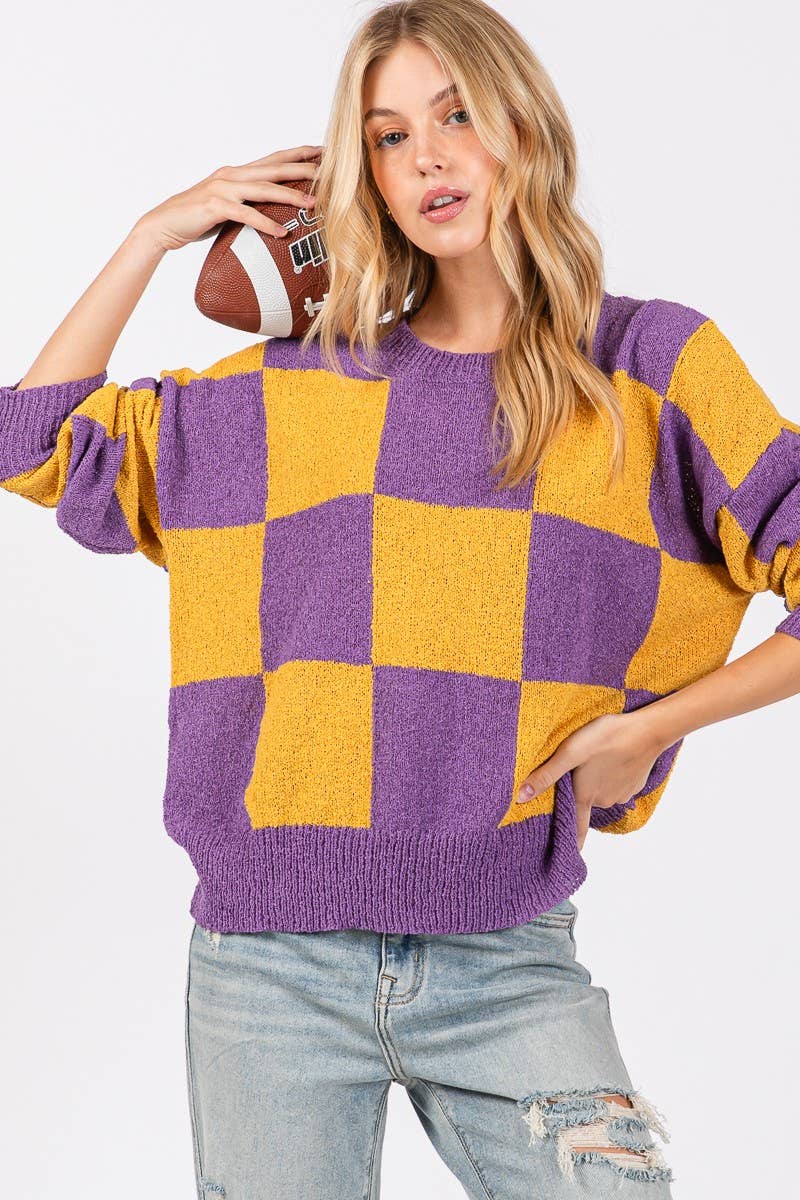 CHECKER SWEATER