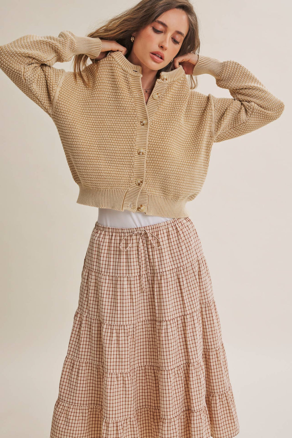 WAFFLE CARDIGAN