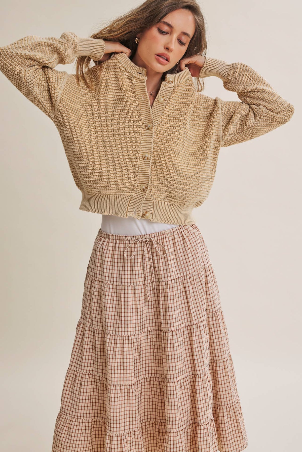 WAFFLE CARDIGAN
