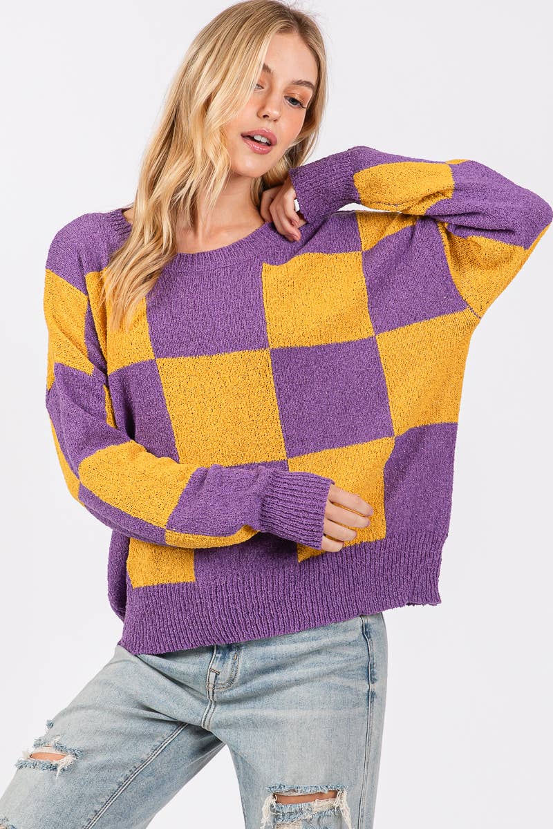 CHECKER SWEATER