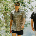Green Camo- Performance Button Up Fishing Shirt