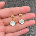 Shell Charm 18K golden Post Earrings