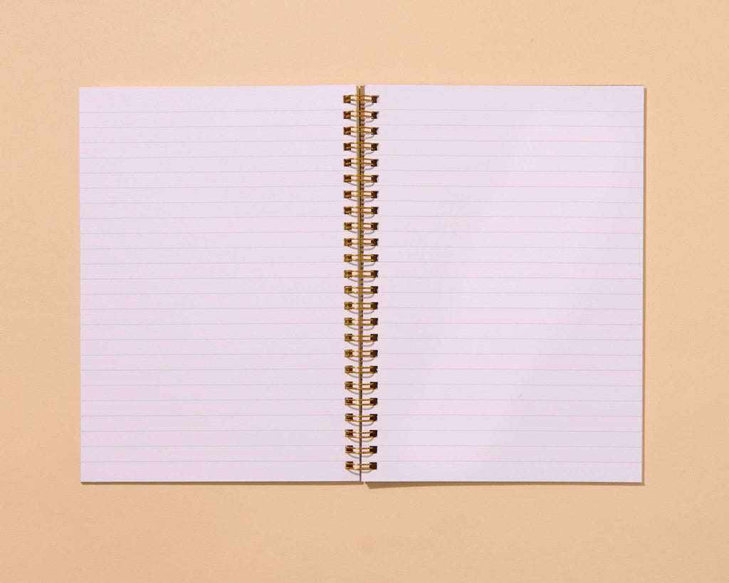 Letterpress A5 Spiral Notebook (Lined)—Mallard Ducks