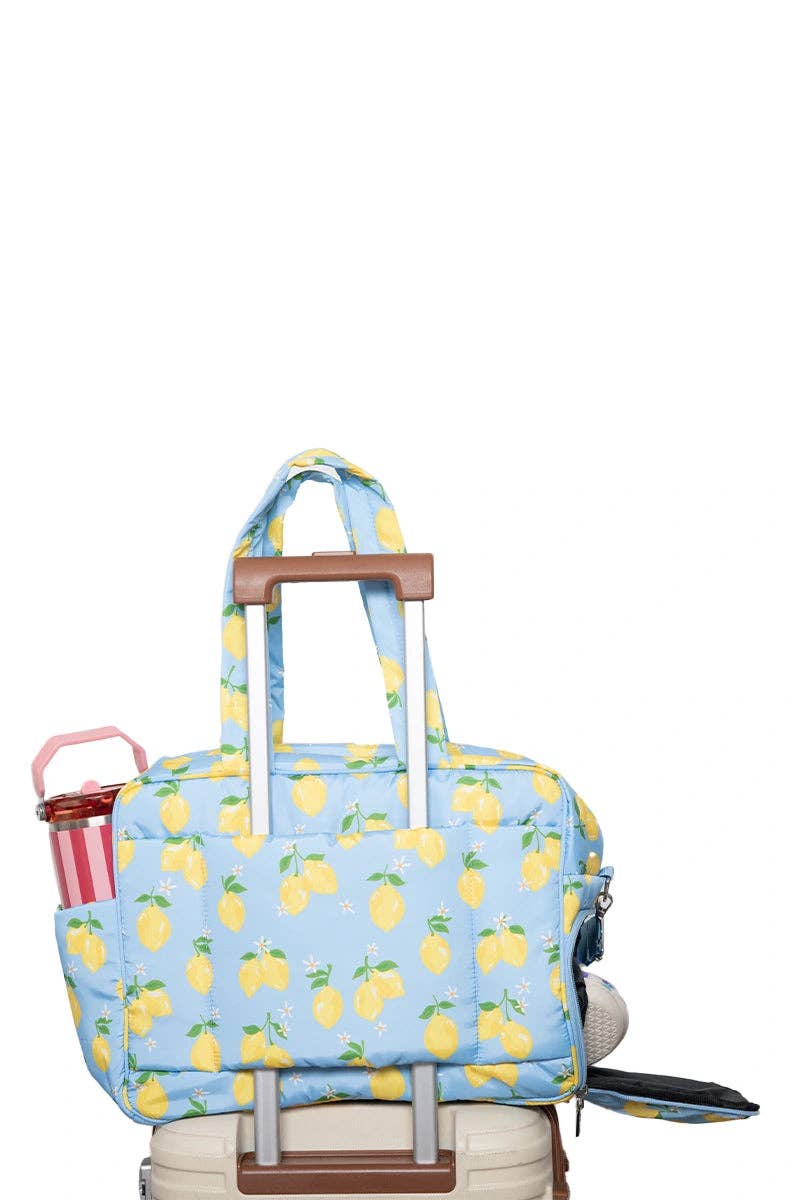 Zesty Lemons Overnight Bag Women