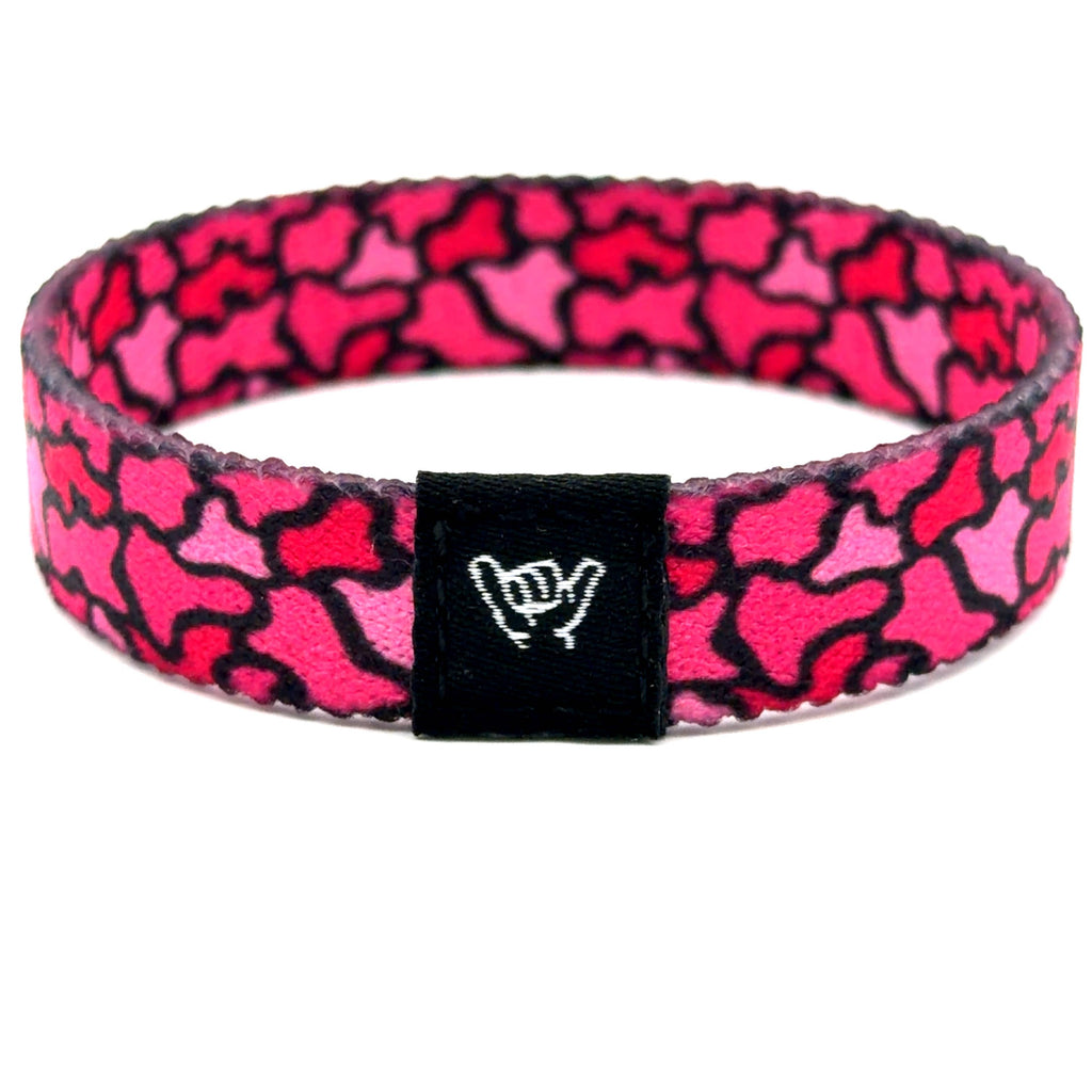 Pink Camo Wristband Bracelet