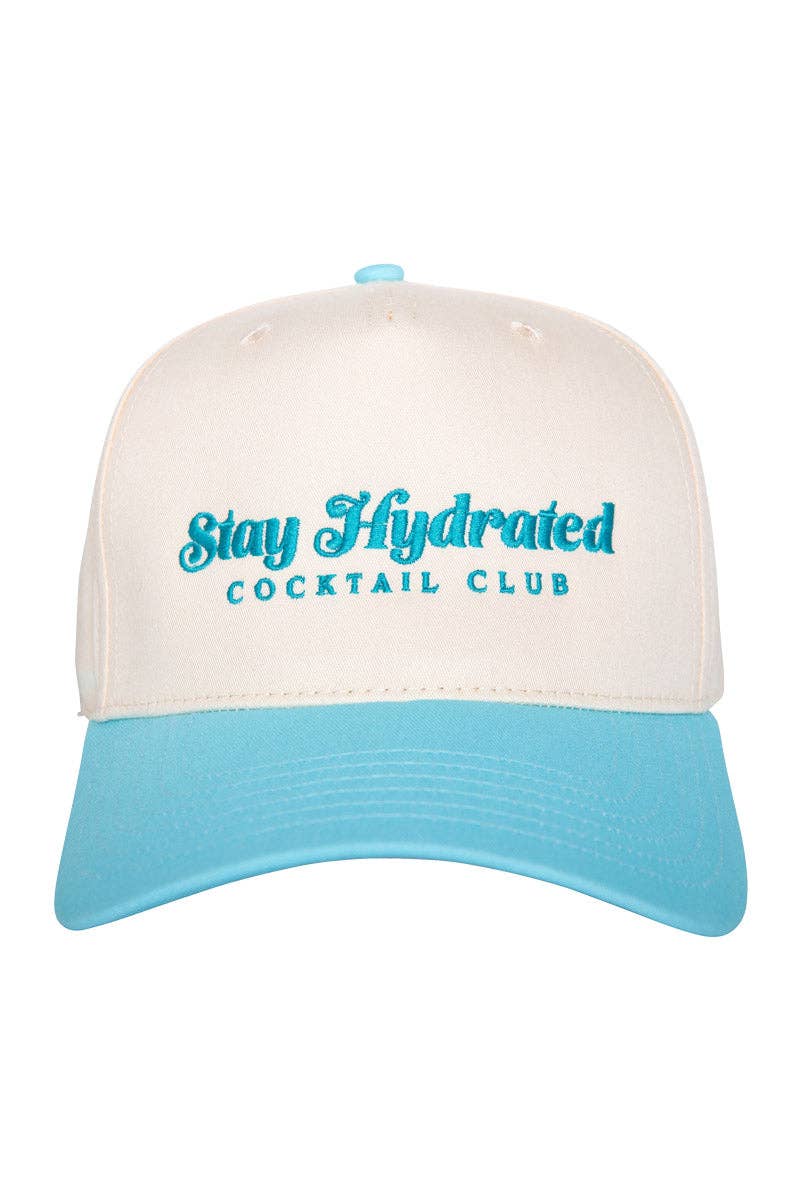 Stay Hydrated Cocktail Club Two-Toned Vintage Hat Grad Gift