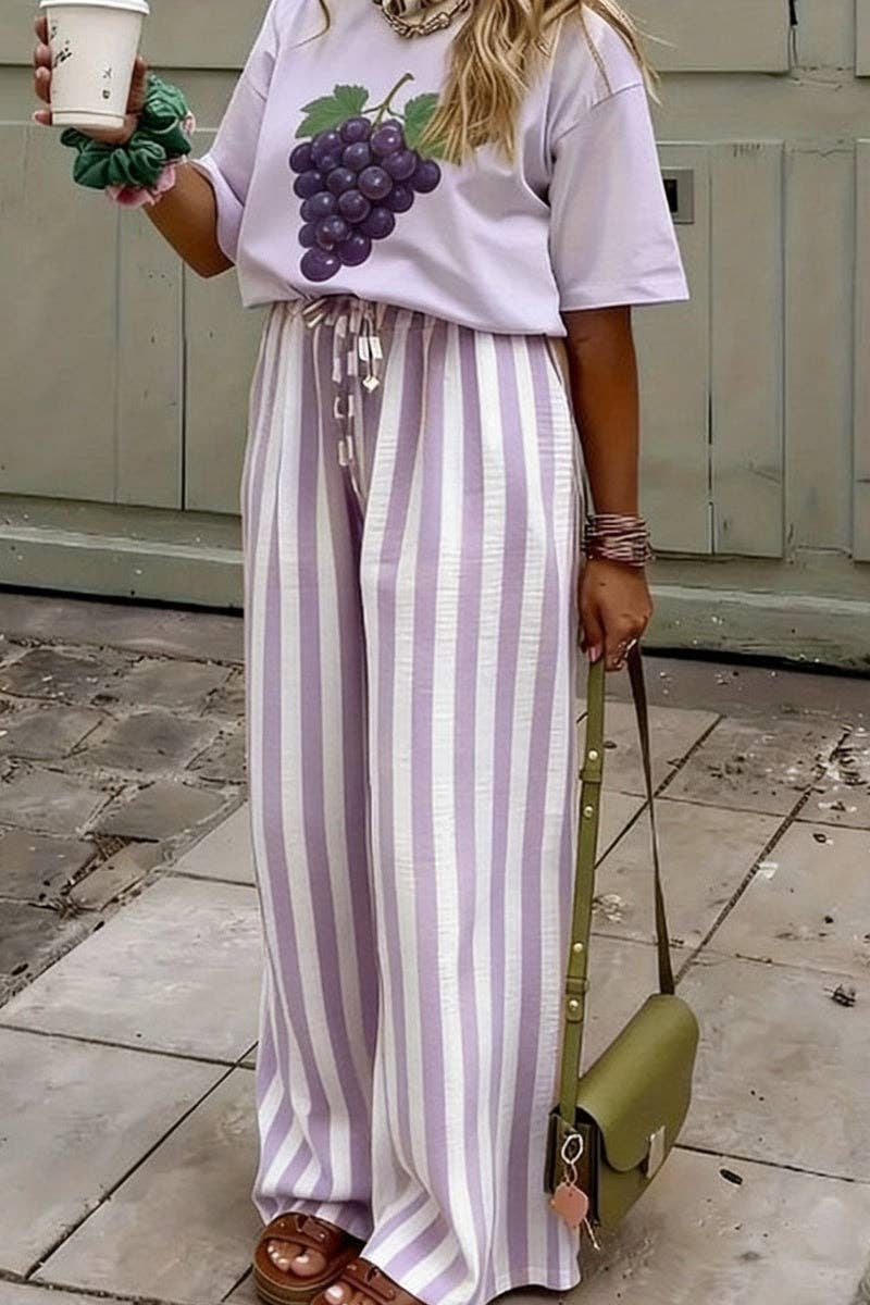 Striped Wide-Leg