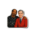 Mr Rogers and Snoop Waterproof Sticker