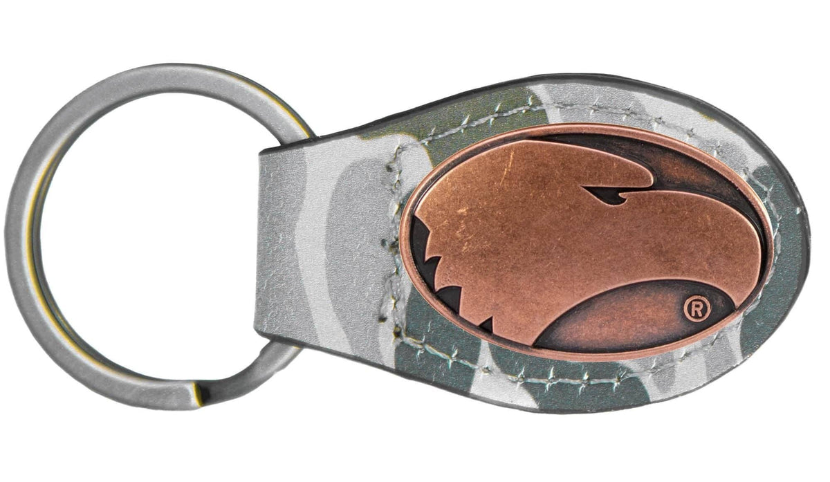 Georgia Southern Eagles Oval Camo Leather Key Fob.