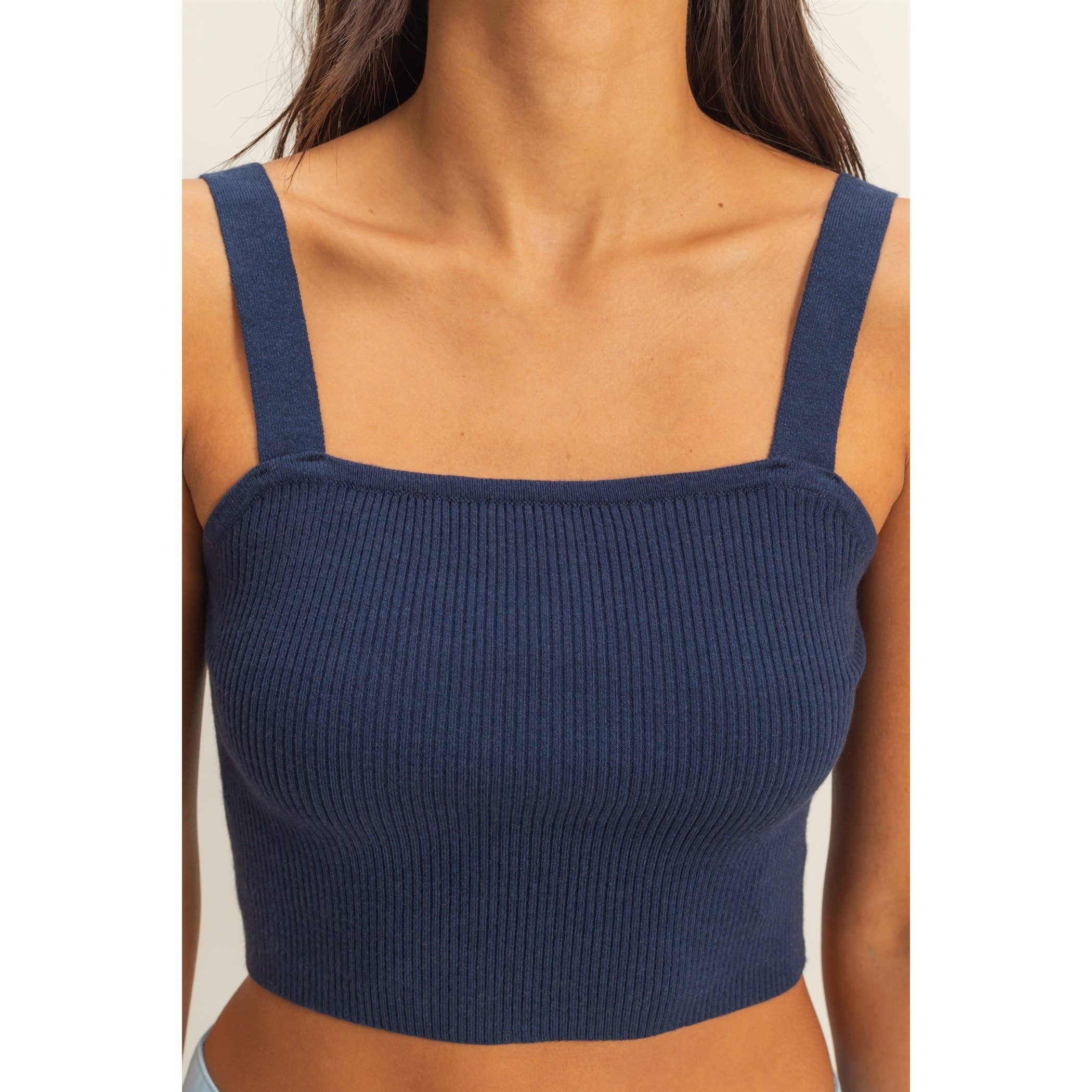 Ribbed Cropped Tank