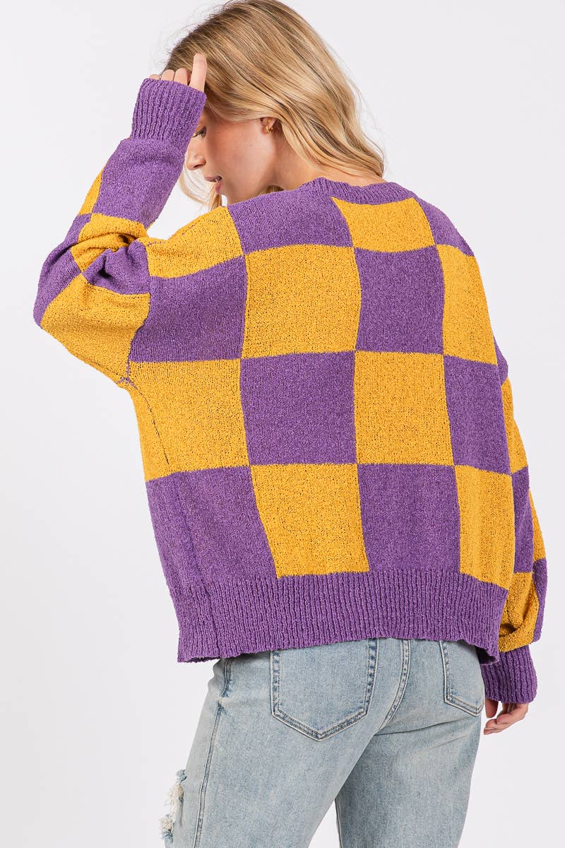 CHECKER SWEATER