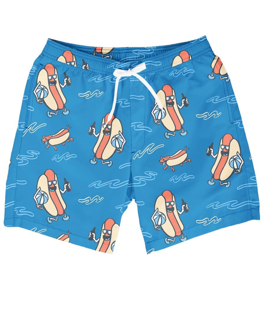 Hot Dog Diver Fun Swim Trunks