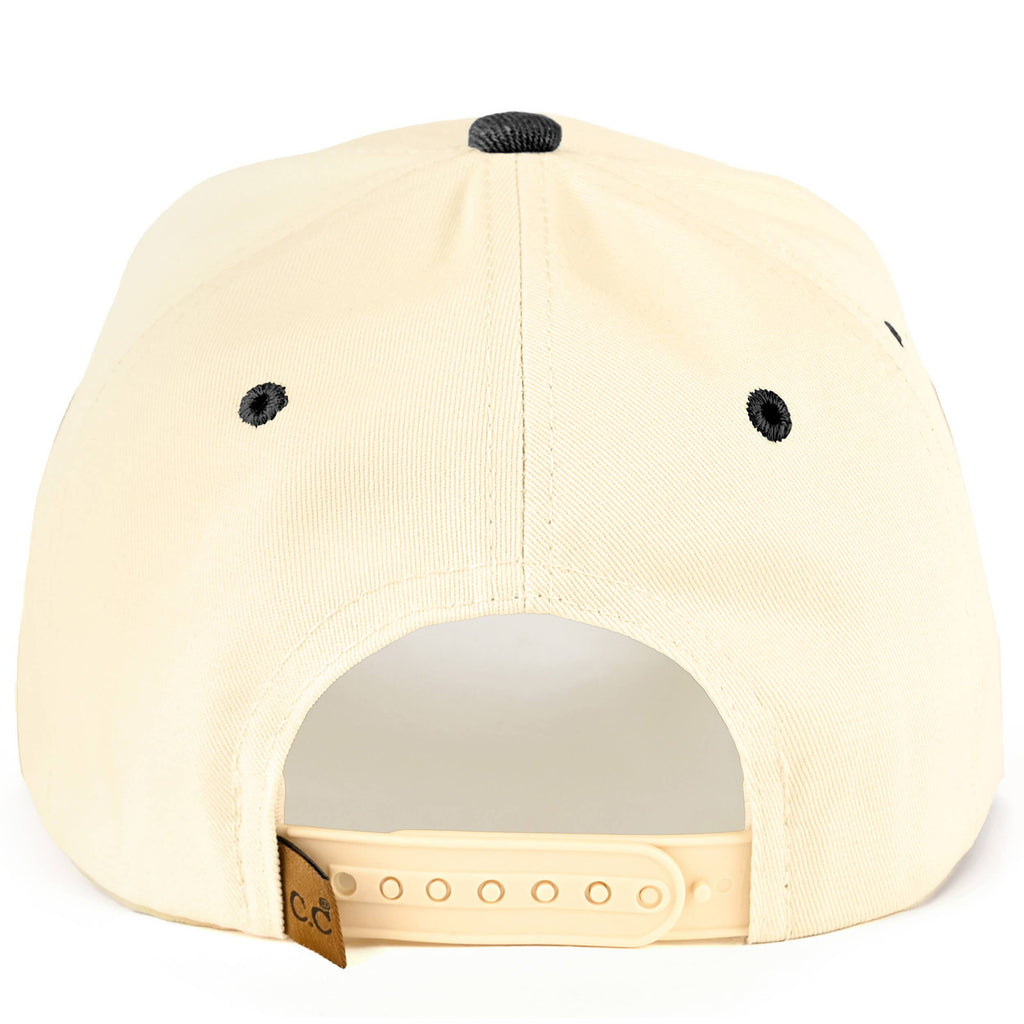 OVERSTIMULATED Letter Embroidered Two Tone Trucker Cap