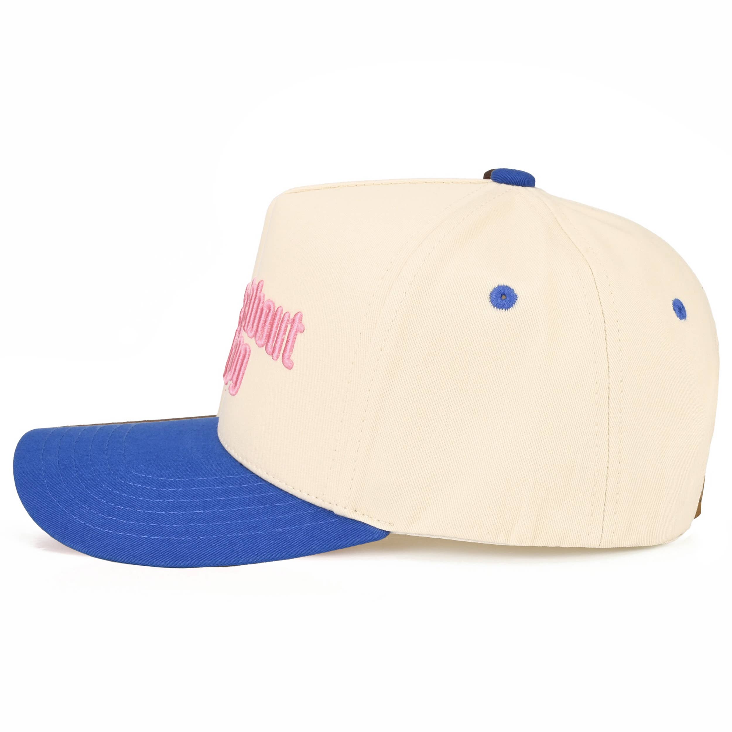 ASK ME ABOUT MY DOG Letter on Two Tone Trucker Hat