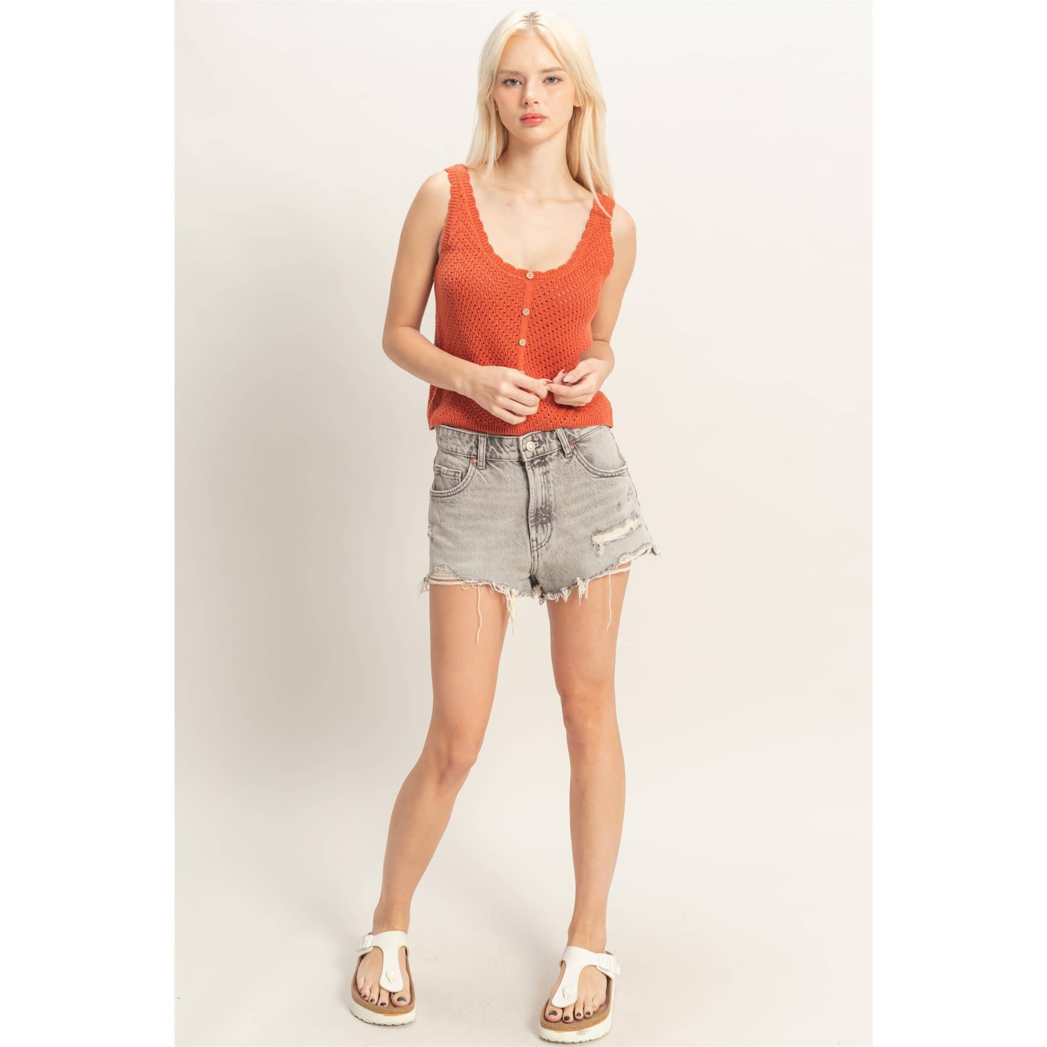 Open Knit Tank