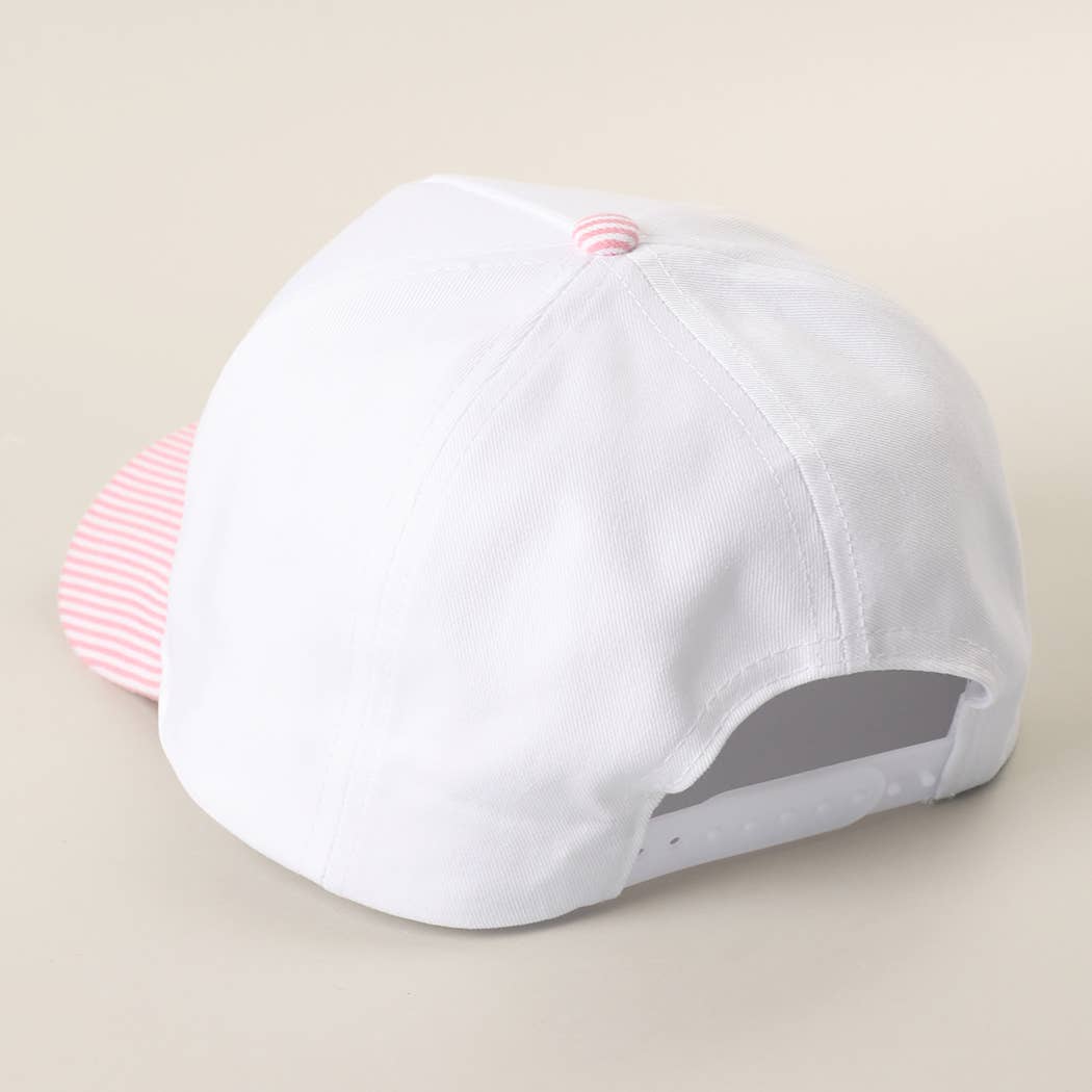 DRINKS Well With OTHERS Seersucker Brim Hat